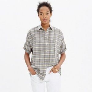Madewell Plaid Courier Buttondown Shirt - Size XS